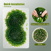 Lucktree 17.5 Inch Topiary Balls Artificial Outdoor Set of 2, Faux Greenery Balls with Pink Flowers