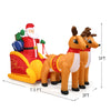 Lucktree 7.5 FT Christmas Inflatable Lighted Santa Claus on Sleigh with Reindeers & Gift Boxes