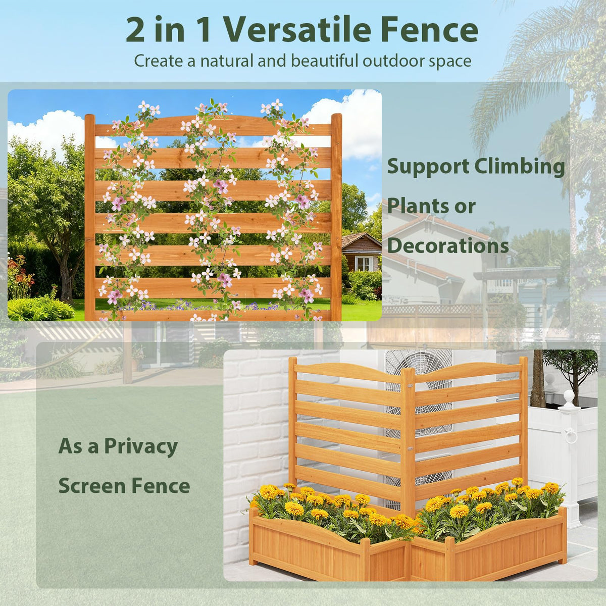 Lucktree Air Conditioner Fence Outdoor