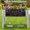 Lucktree Galvanized Raised Garden Bed with Legs Set 1/2 46"x24"x31" Metal Elevated Planter Box