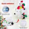 Lucktree 7FT Christmas Inflatables, LED Lighted Xmas Inflatable Polar Bear with Shaking Head, Santa & Penguin