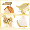 Lucktree 5.2 FT Christmas Lighted Angel, Pre-Lit Winged Holiday Figure Angel with180 Warm White LED Lights