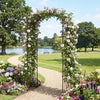 Lucktree Metal Garden Arbor | 7.5 FT Heavy Duty Arch Trellis for Climbing Plants