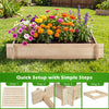 Lucktree 40" x 40" Square Fir Wood Planter Box with Open-Ended Base for Vegetables Flowers Herbs