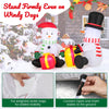 Lucktree 5FT Christmas Inflatables, LED Lighted Xmas Double Inflatable Snowmen Holding Gift Boxes