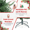 Lucktree 6ft Faux Hinged Xmas Full Tree with 240 Warm White LED Lights, 778 Branch Tips