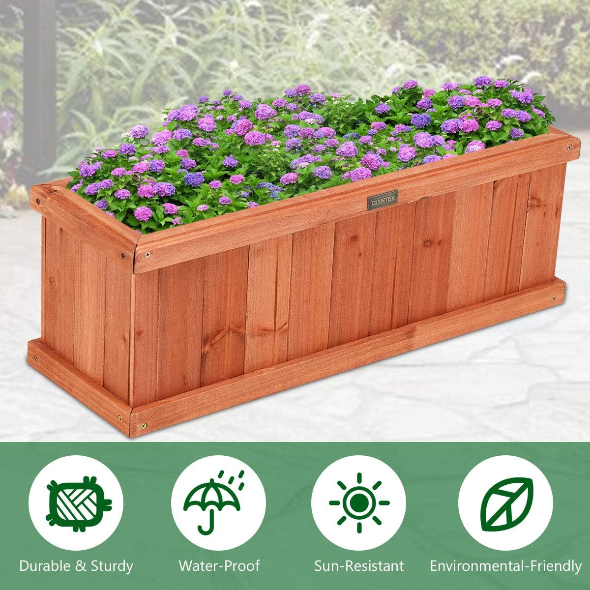 Lucktree Raised Garden Bed Set of 2 for Flower Vegetable Herbs