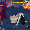Lucktree Halloween Animated Crawling Woman with LED Eyes, Animatronic Zombie Woman Crawler with Vocally Triggered Sound & Motion Effects