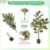 Lucktree 4.3 FT Tall Artificial Bird of Paradise Plant (2 Pack)