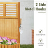 Lucktree Set of 1/2 Raised Garden Bed with Trellis, 41” Wooden Potted Plant Box w/Privacy Screen