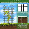 Lucktree 2 Pack Trellis for Climbing Plants Outdoor, 7 FT Tall Galvanized Steel Garden Trellis