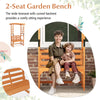 Lucktree Garden Arbor with Bench - Wooden Garden Arch Trellis for Climbing Plants Vines, 2-Person Outdoor Bench