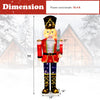 Lucktree 5 FT Christmas Lighted Nutcracker with Glitter Sword