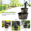 Lucktree 2-Tier Water Fountain Outdoor for Garden Patio Backyard, Plastic