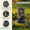 Lucktree 5-Tier Water Fountain Outdoor for Patio