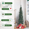 Lucktree Artificial Pencil Christmas Tree, Snow Flocked Slim Xmas Tree - LucktreeUS