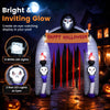 Lucktree 8.5 FT Halloween Inflatable Grim Reaper Archway with 2 Candles