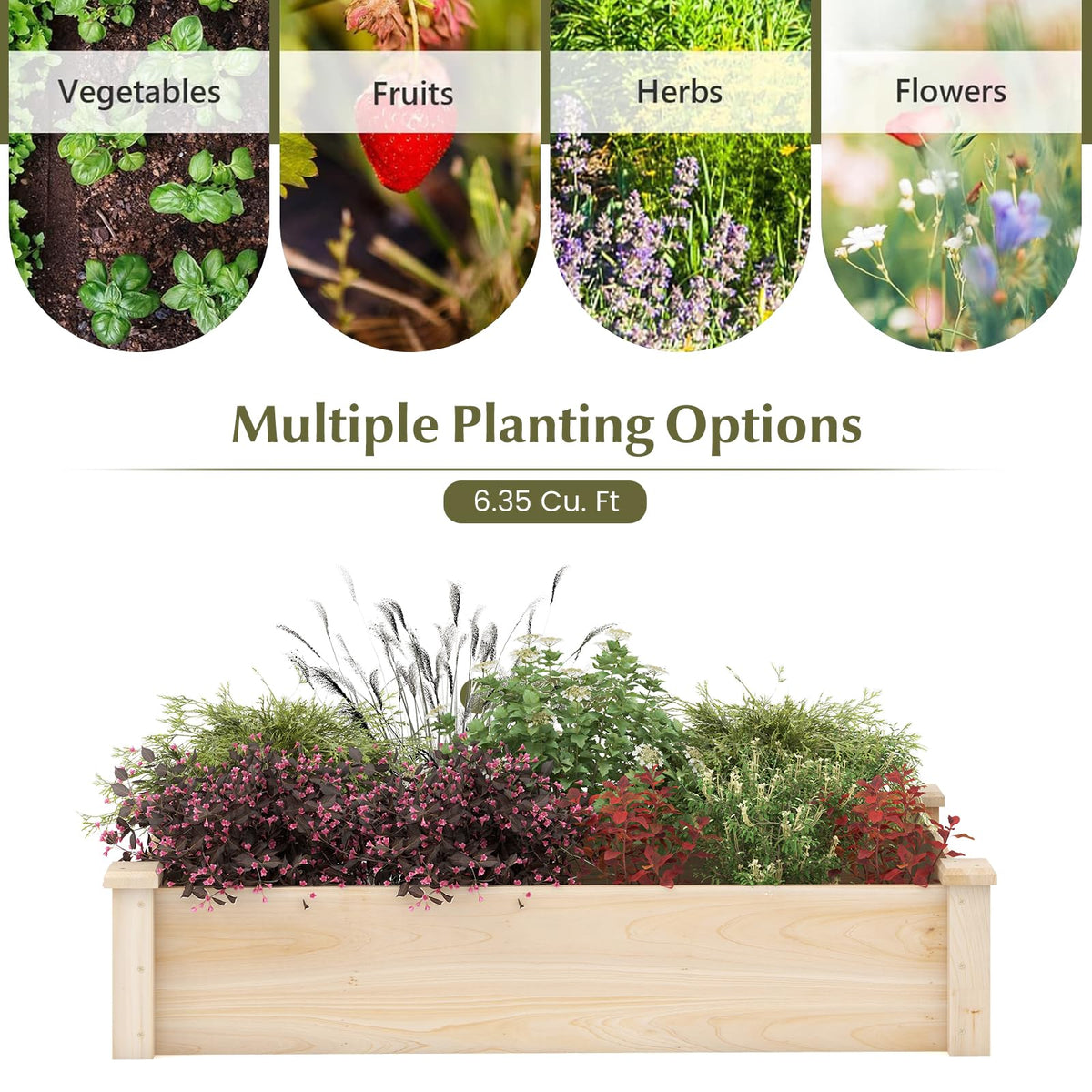 Lucktree Wooden Raised Garden Bed