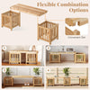 Lucktree 2-in-1 Outdoor Bench with 2 Raised Garden Beds