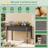 Lucktree Solid Pine Wood Planter Box w/Legs
