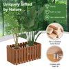 Lucktree Slat Style Planter Box Wood Raised Garden Bed for Growing Vegetables Flowers Herbs