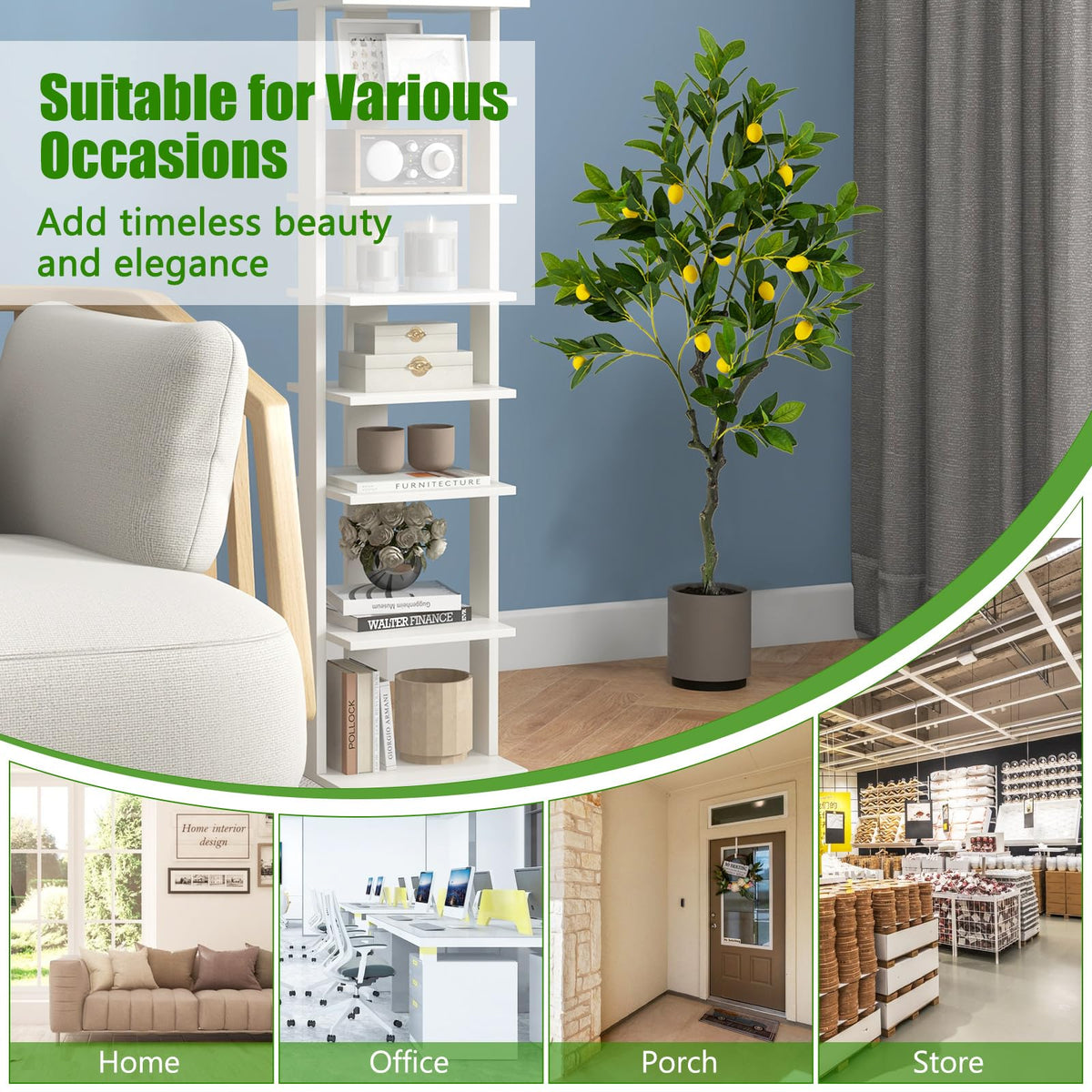 Lucktree Artificial Lemon Tree