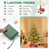 Lucktree 6FT / 7FT Pre-Lit Artificial Christmas Tree with PVC & PE Mixed Branch Tips