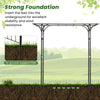 Lucktree Garden Arch Trellis - 81''H x 81''W Metal Garden Arbor