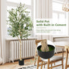 Lucktree 6ft Artificial Olive Tree, Tall Fake Potted Olive Silk Tree with Planter