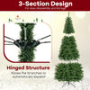 Lucktree 8 FT 270° Pre-Lit Corner Christmas Tree for Wall, Artificial Hinged Xmas Tree with 360 Warm White LED Lights