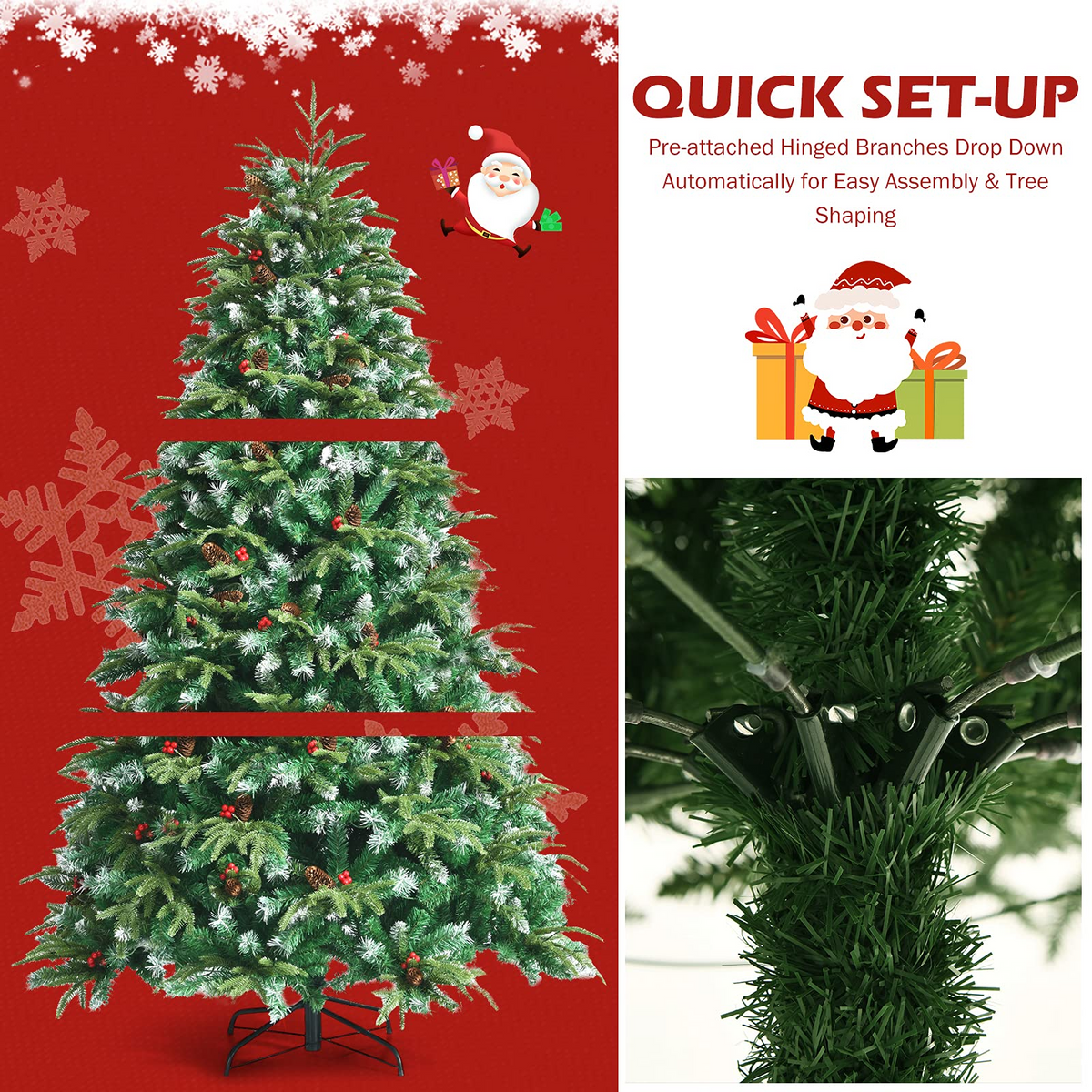 Lucktree 5 ft / 6 FT Pre-Lit Artificial Christmas Tree - LucktreeUS