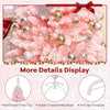 Lucktree 6ft Pink Slim Pencil Christmas Tree, Artificial Unlit Skinny Xmas Full Tree with 460 Branch Tips