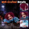 Lucktree 28" Halloween Animated Crawling Baby Doll with Glowing Eyes