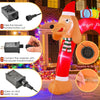 Lucktree 10 FT Lighted Inflatable Christmas Dachshund Arch, Blow Up Christmas Arch w/LEDs & Built-in Air Blower