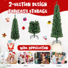 Lucktree Pre-Lit Slim Pencil Christmas Tree Slender Holiday Tree for Home Office Decoration