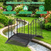 Lucktree 4 FT Metal Garden Bridge with Powder-Coated Finish & Scrollwork Rails