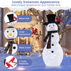 4.2 FT Lighted Christmas Snowman with Redbirds - Lucktree