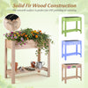 Lucktree Wood Raised Garden Bed w/Lower Shelf