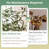Lucktree 4.5ft Artificial Olive Tree, Tall Fake Potted Olive Silk Tree with Realistic Fruits, 2 Pack