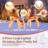 Lucktree 3-Piece Large Lighted Christmas Reindeer Family, Light up Xmas Decorations w/440 LED Lights