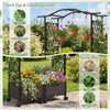 Lucktree Planter Boxes with Arch Trellis for Climbing Vines Vegetables Flowers