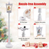 Lucktree 8 ft White Musical Christmas Streetlight | Lighted Holiday Decoration for Home Yard Porch