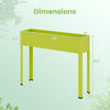 Lucktree Raised Garden Bed, Metal Planter Box with Legs, Drain Hole, Outdoor Indoor Elevated Garden Box