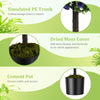 Lucktree 22'' Artificial Purple Rose Topiary Ball Tree Set of 2 Faux Potted Plants Artificial Shrubs Bushes with Flowers