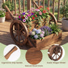 Lucktree Wooden Wagon Planter Box with Wheels