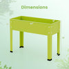 Lucktree Raised Garden Bed, Metal Planter Box with Legs, Drain Hole, Outdoor Indoor Elevated Garden Box