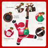 Lucktree 8.5 FT Christmas Inflatable Reindeer & Climbing Santa Claus