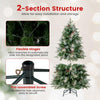 Lucktree 5FT / 6FT / 7FT Pre-Lit Artificial Christmas Tree with LED Lights Pine Cones Berries