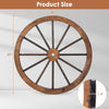 Lucktree 30-Inch Wagon Wheels 4 Pieces, Decorative Wooden Wheels