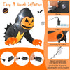 Lucktree 3.3 FT Halloween Inflatable Pumpkin Head Ghost Broke Out from Window